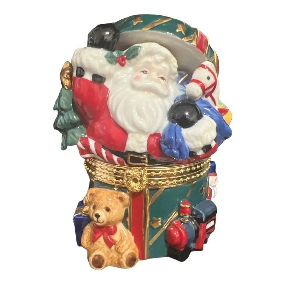 Traditions decorative, porcelain Christmas trinket box